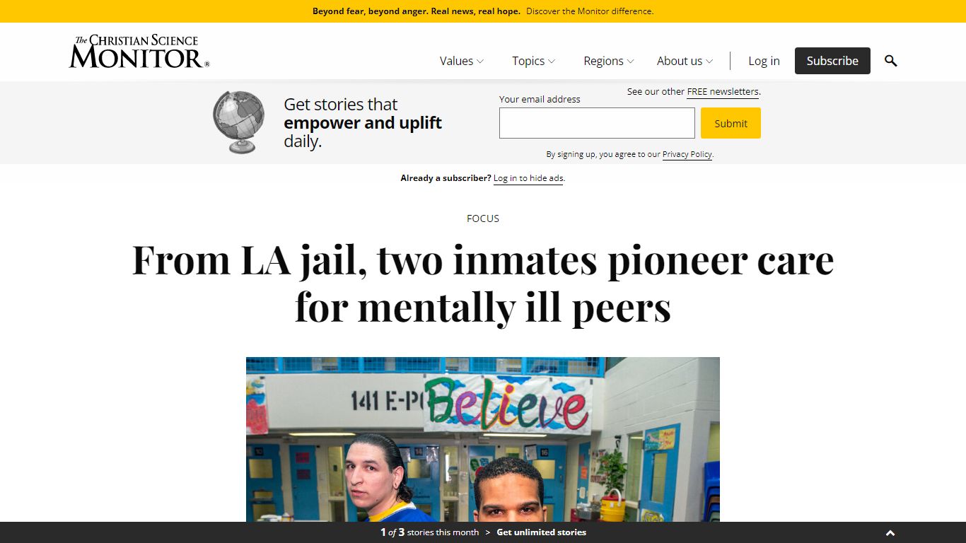 From LA jail, two inmates pioneer care for mentally ill peers